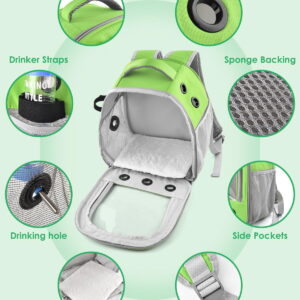 Guinea Pig Carrier Backpack for Rabbits, Hamsters, Parrots, Chinchillas & More - Breathable Travel Pouch with Water Bottle Holder