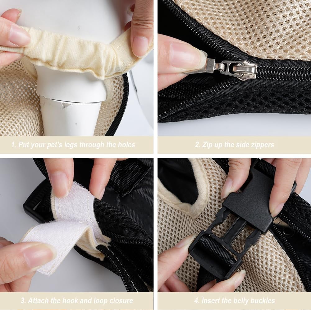 Dog Backpack Carrier for Pets, Adjustable Strap, Hands-Free Travel Bag for Small & Medium Dogs, Cats, Hiking, Camping, Daily Walks - Image 3