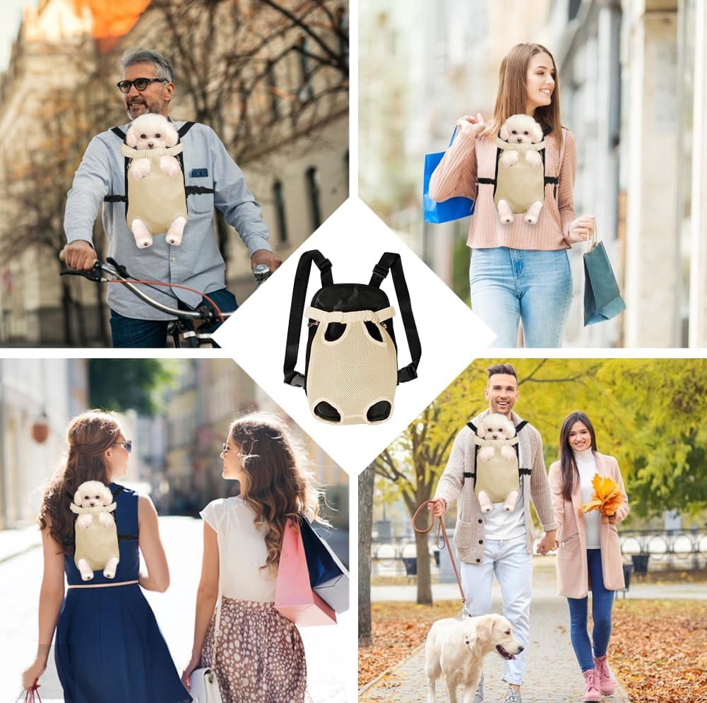 Dog Backpack Carrier for Pets, Adjustable Strap, Hands-Free Travel Bag for Small & Medium Dogs, Cats, Hiking, Camping, Daily Walks - Image 4