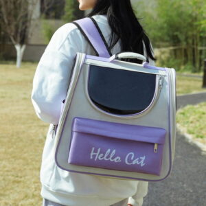 Cat Bag Large-Capacity Pet Supplies, Cat Out Portable Space Bag, Sun-Proof Breathable Pet Bag Lake Green