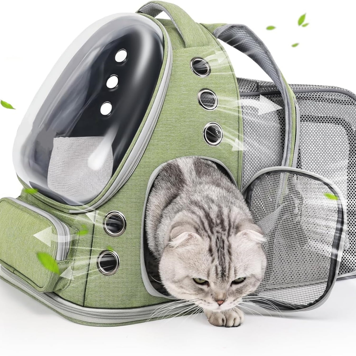 Expandable Cat Backpack,Cat Bubble Backpack Carrier for Carrying Cats, Pets and Small Dogs,Airline-Approved,Designed for Travel, Hiking, Walking,Car - Image 3